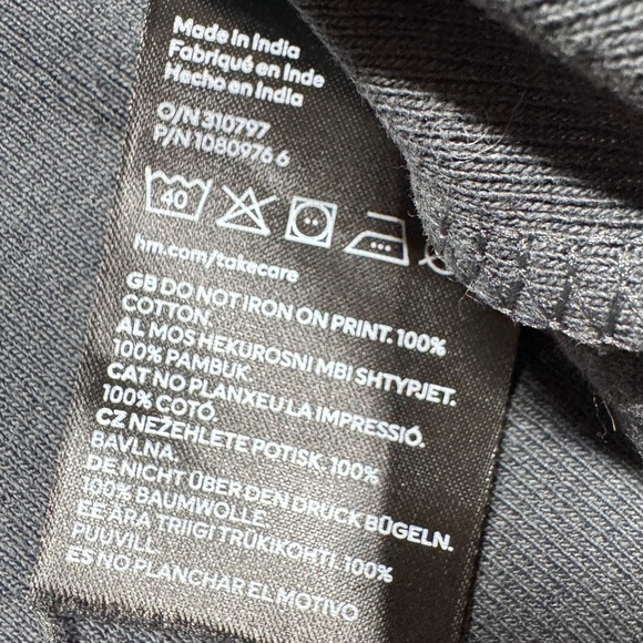 Smiley X H&M Positive State Of Mind 100% Cotton Ringer T-Shirt Girls Size Small - Picture 9 of 9